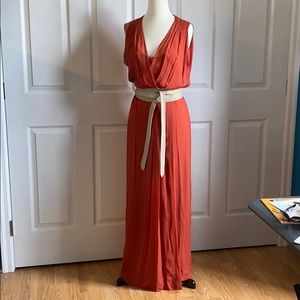 Silk DVF dress with liner and matching sash